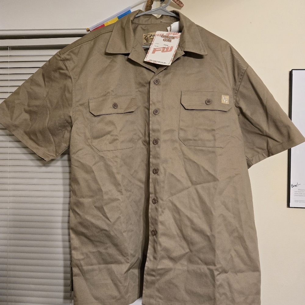 Chingon Gear Khaki Button-Up Shirt - Size L